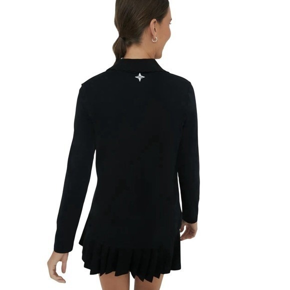 Tuckernuck Tnuck Sport Womens L Long Sleeve Shirt Athletic Polo Black Logo Top - Picture 2 of 11